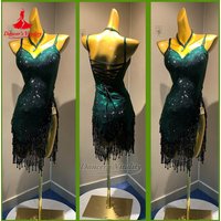 Back Binding Rope Samba Jive Sexy Sleeveless Sling Dresses Adult Championship Latin Dance Clothing Customized Dancer's Vitality
