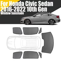 Custom Magnetic Car Window Sunshade For Honda Civic Sedan 10th Generation 2016-2022 Curtain Mesh Front Windshield Frame Curtain