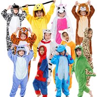 Fabrik Direktverkauf Tiger Einhorn Dinosaurier Giraffee Kuh Kinder Cartoon Kigurumi Kind Onesie Pyjamas Halloween Karneval Kostüm