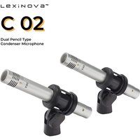C02 Condenser Small-Diaphragm Suspension Microphone Pencil Type Mic with Shockproof Clip Piano Recording c02 Audio Instrument