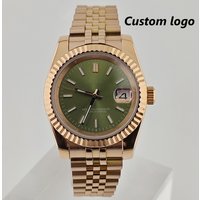 NH35 Watch Rose Gold Watch Men's Automatic Watch 36/39mm Stainless Steel Customized Logo Watch Suitable for NH35 Movement Watch