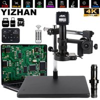 KUAIQU 4K Digitales Mikroskop, Industriemikroskop mit 215-fachem Zoom und großem mehrweg-gelenkigem Ständer, Das Bild wackelt nicht, Elektronischer Zoom, Fotoaufnahme, Videoaufnahme, Messfunktion
