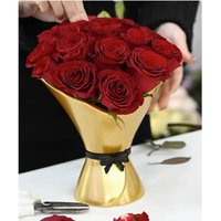 Hand held flower ware Korean Kaleidoscope flower bouquet arrangement box art vase decoration