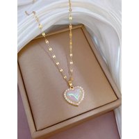 1 stainless steel gold-plated love necklace