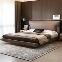 Bedroom Furniture 150x200 180x200 200x220 Cm Luxury Levitation Leather Double Bed 2 People Full Size Bed Frame Queen Beds