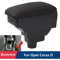 Car Armrest Box for Opel Corsa D for Opel Corsa Car Arm Rest Center Console Storage Box Usb