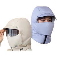 AliExpress Winter Ski Hat Warm Windproof Full Cover Balaclava Mask with Glasses Adjustable Thermal Plush Thickened Unisex Motorcycle Mask