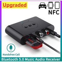 Bluetooth 5.0 Audio Receiver NFC U Disk 3.5mm AUX RCA USB Stereo Music Wireless Adapter With Mic For Car Kit Speaker Amplifier