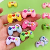 10pcs Colorful Gaming Console Gamepad Resin Charms Cute Pendant For Earring Keychains Diy Decoration Jewelry Make Accessories