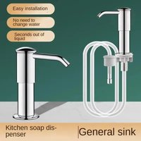 New Kitchen Hardware Stainless Steel Accessories Liquid Soap Dispenser Pump Kitchen Sink Hand Pressure Liquid Dispenser