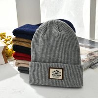 Warm Knitted Hat Jacquard Stripe Ear Protection Warm Trendy Casual Hat