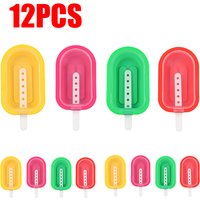 4/8/12PCS Ice Cream Silicone Mold Summer DIY Popsicle Molds Freezer Juice Cream Molds Ice Pop Maker Ice Cube Tray Kitchen Tool