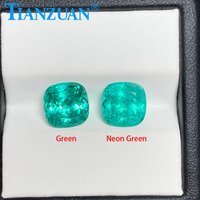 Lab Grown Paraiba Green YAG Cushion Shape Synthetic Yttrium Aluminum Garnet Loose Gems Jewelry Making with AGL certificate