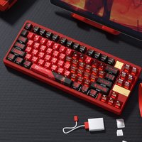 Asuka Langley Soryu Keycap Cherry Profile PBT Dye Subbed and PC UV keycap for mx keyboard 87 104 made68 ev63 wooting 60he rs6