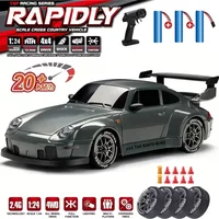 RC Cars 1:24 Remote Control Car 20KM/H 4WD High Speed RC Drift Car with LED Lights Extra Drifting Tires Vehicles for Adults Kids