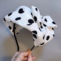 Women's French Retro Polka Dot Hair Clip - Half Headband 2-in-1, Stylish Hair Accessory for Daily & Party Wear