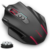 E-YOOSO X-41 Pro USB Wired Gaming Mouse RGB Backlit 12400 DPI 11Buttons Programmable Ergonomic Mice for Work Computer PC Laptop