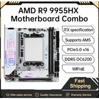 TOPC AMD Ryzen 9 9955HX Mini-ITX Motherboard AM5 PCIe5.0x16 DDR5 Dual M.2 5.0LAN 2.5G WiFi 6E