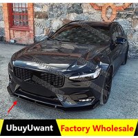 3Pcs For Volvo S90 2016 2017 2018 2019 Car Front Spoilers Improve Vehicle Stability Bumper Splitter Car Accessories