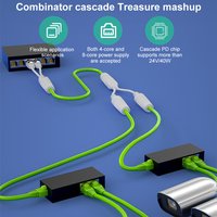 Waterproof Power Over Ethernet RJ45 Converter Kit POE Splitter 2-in-1 Network Cabling Connector for Security Camera Install