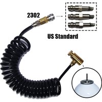 HPA Fit Green Red Black Cylinder Canisters With Coil Remote Hose US Foster 2302 Female Coupler Quick Disconnect Adapter