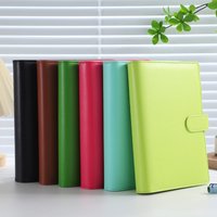 Loose Leaf Budget Cash A5 Pu Leather Folder With Eight Accessories For Organizer's Fund Bill Storage