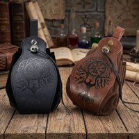 Medieval Viking Retro Drawstring Purse Pouch Unisex Portable Coin Pouch Cosplay Costume Accessories
