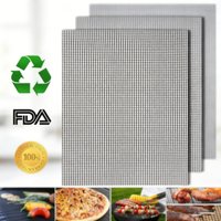 Reusable Barbecue Grill Mesh Mat Cuttable High Temperature Resistant Food Grade Liner for Meat Slices Fish Vegetables