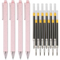 16 PCS Gel Pens Refills Set Kawaii Pink Beige Stationery writing pen Black Link 0.5 mm Ballpoint pen Office school supplies