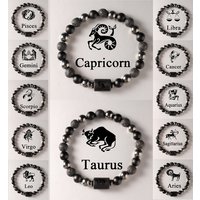 JD Zodiac Sign Bracelets Homme 12 Constellation Bangles Men Gemini Virgo Leo Libra Bracelet Women Friendship Gift Bracelets