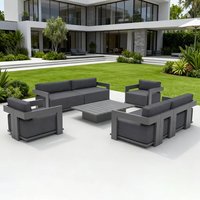 Modern Outdoor Aluminum Sofa Set with Coffee Table, Garden Terrace, Patio and Park Waterproof Terrace Leisure Furniture