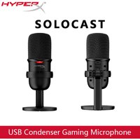 HyperX SoloCast Gaming Microphone Pro Electronic Sports Tap-to-Mute Sensor USB Condenser Gamer Mic for Computer/PC/PS