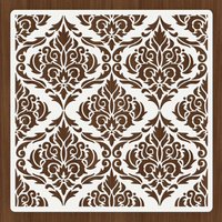 Damask Stencil • Reusable Opaque PET 12x12" Template for Furniture Wall Decor