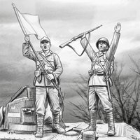 1/35 Scale Historical Military Hobby Miniature Resin Soldier Figure Model Kit Infantry 2 People Suit Unassembled and Unpainted