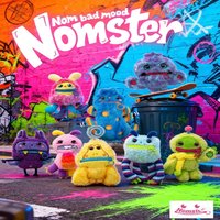 Nomster Official Blind Box Kawaii Plush Keychain Nom Bad Mood Talking Toy Figure Cute Bag Charm Collectible Trendy Xmas Gift