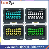2.4" 2.42 Inch 128x64 OLED LCD Display Module SSD1309 12864 4 Pin IIC I2C Serial Interface for Arduino C51