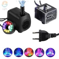 3W/5W Submersible Pump Fountain With 12RGB Color LED Light Flow Adjustable For Aquarium Pond Fountain Fish Tank Water Hydroponic