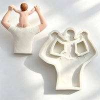 Father and Son Father's Day Silicone Mold Sugarcraft Cupcake Baking Mold Fondant Cake Decorating Tools