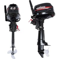2 Stroke 6.0HP Marine Outboard Engine Boat Motor 102CC Displacement Aluminum Construction with Water-Cooled System