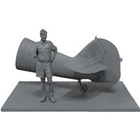 1/32 MARSEILLE ACE OF BF109, Resin Model figure soldier, GK, Military themes, Unassembled and unpainted kit