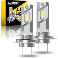 AUXITO 2Pcs Mini H7 LED Headlight Bulb Lights 6500K White Car Motorcycle Automotive Front HeadLamp H7 Driving Lights Fanless 12V