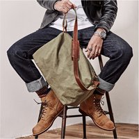 New Design Fashion Canvas Shoulder Bag Vintage Crossbody Bag Large Capacity Travel Weekend Bag