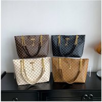 Women Luxury Design Tote Bag Large Capacity Handbag Printing Shoulder Bag Trendy New Shopping Bag Purse