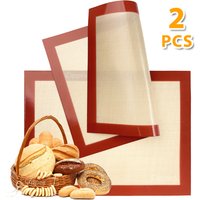 2PCS Silicone Baking Mats for Oven, Reusable, Non Stick & Heat Resistant Bakeware Sheets, for Cookie, Macaron, Bread, Pastry Mat