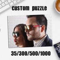 35/300/500/1000pcs Personalized Custom Photo Puzzle couple Customize Customize Your Puzzle To Create An One-Of-A-Kind Present.