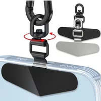 1-4Pcs New Upgrated 360 Rotatable Stainless Steel Phone Tether Tab Metal Patch Gasket Cellphone Lanyard Safety Connecter Piece