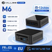 MLLSE M6 Mini-PC Intel Core i5-12450H CPU 16 GB RAM 512GB SSD WiFi6 BT5.2 Windows 11Pro Mini-Desktop-Computer