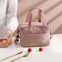 New Portable Lunch Bag For Women Thermal Insulated Lunch Box Tote Cooler Handbag Waterproof Bento Pouch Office Food Shoulder Bag