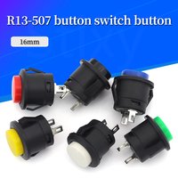 Stlxy 20/10/2Pcs R13-507 16mm Sanp in Plastic OFF-(ON) Momentary normally open push button switch