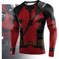 Anime Dead Pool 3D Polyester Autumn Tops for Women Men Fitness Wear Tight T-shirt Wolverine Halloween Cosplay Hoodie Superhero